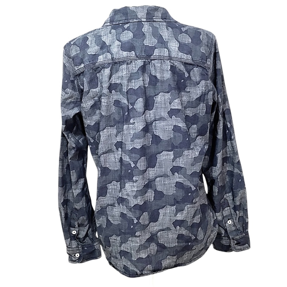 Carhartt Bue Camo Button Down Casual Shirt Top Outdoors Fall Winter Outdoors - M - Picture 7 of 11